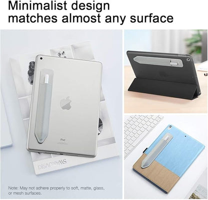 ESR Pencil Holder Compatible with Pencil (2nd/1st Generation) & Pencil (USB-C), Elastic Pocket, Stylus Pens Protected and Safe, Pouch Adhesive Sleeve Attached to Case for Stylus Pens, Silver Grey