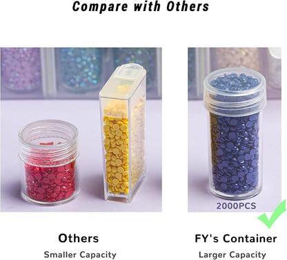 forever young Diamond Painting Storage Containers, 1 Pack 60 Grids Bead Organizer and Diamond Painting Labels, Bead Organizers and Storage for Diamond Art Accessories, Diamond Bead Storage