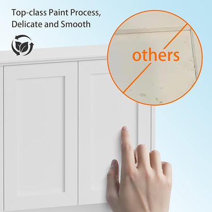 Bathroom Wall Cabinet, Over The Toilet Storage Cabinet, 23x29 Inch Medicine Cabinet with 2 Door & Adjustable Shelves, Bathroom Cabinet Wall Mounted for Laundry Room, Kitchen, Small Spaces