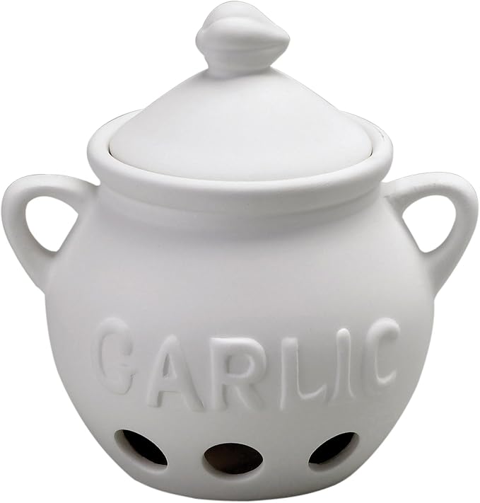 Fantes Garlic Keeper, Unglazed Earthenware Ceramic, The Italian Market Original since 1906