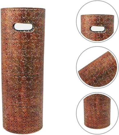 Concepts 21 inch Heavy Duty Metal Umbrella Stand - Durable Storage Holder for Umbrellas - Indoor and Outdoor Use - Stylish and Modern Organizer for Entryways. (Copper Lace)