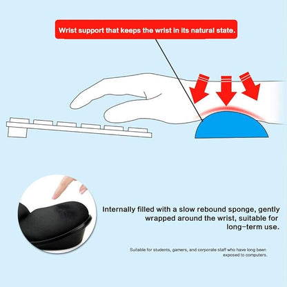 Memory Foam Mouse Wrist Rest Keyboard Wrist Rest Pad Anti-Skid Mousepad Support Wrist Rest Mat for Office Computer Laptop Mac- Durable Comfortable Lightweight Easy Typing(5.1 * 2.8" Black)