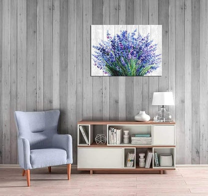 Lavender Wall Art Blue Flowers Watercolor Painting Canvas Picture for Bathroom Bedroom Wall Decor Modern Blossom Canvas Art for Living Room Office Home Decoration 20" x 28"