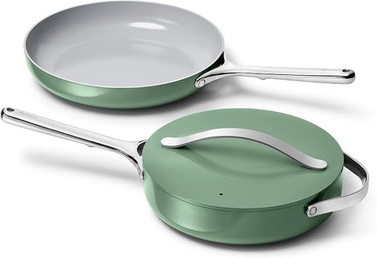 Caraway 12in Fry Pan + 10in (3qt) Saute Pan Duo Sage