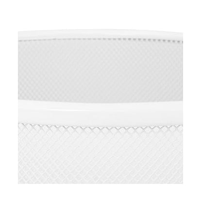 Seville Classics 2-Pack Steel Mesh Round Trashcan Wastebasket for Trash or Recycle in The Home, Office, or Garage, White, 6 Gallon