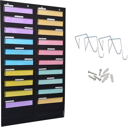 Ultimate Office WalMaster Heavy Duty, 20-Pocket Wall Chart Filing System for Classroom and Office, Wall File Organizer with Mounting Hardware and Spring-Loaded Door Hooks POCKETFILES SOLD SEPARATELY