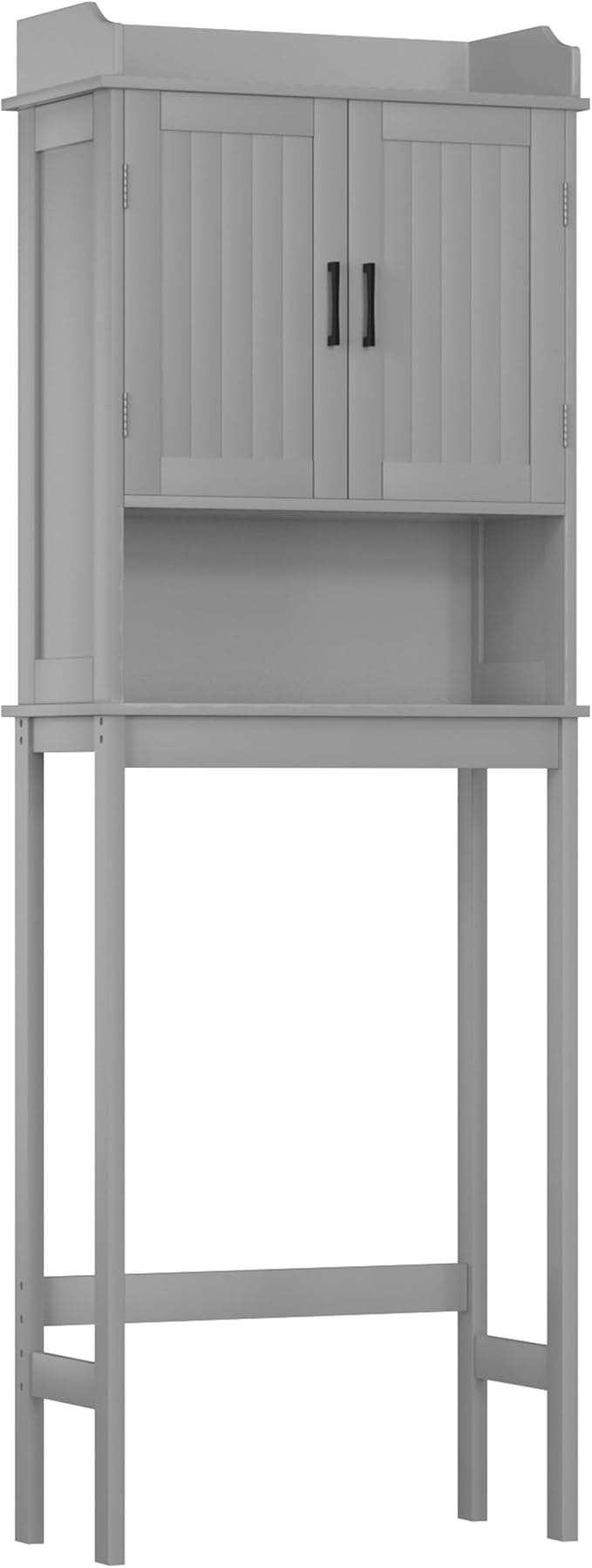 VEIKOU Over The Toilet Rack for Bathroom, Freestanding Over The Toilet Storage, Bathroom Cabinet Over Toilet w/Adjustable Shelf & Storage Rack, Grey