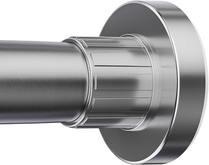 Ausemku Shower Curtain Rod 32-65 Inch Adjustable - 1 Inch Diameter Heavy Duty No drill Spring Tension Shower Rod, Non-Slip Rustproof Telescopic Rod for Bathroom, Nickel