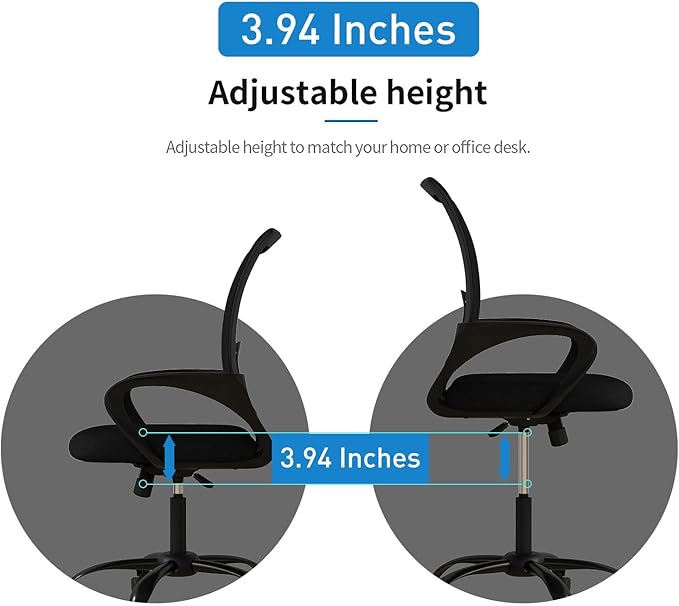 Bonzy Home Ergonomic Conference Room Chairs Set of 8, Rolling Office Chairs with Wheels, Mesh Computer Desk Chair with 360°Swivel, Height Adjustable, 8 PCS