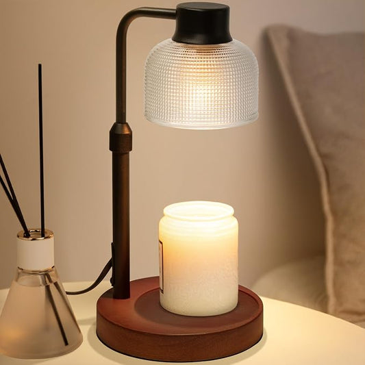 KLL Candle Warmer Lamp with Timer: Birthday Gift for Women - House Warming Gift New Home Decor - Diammable Candle Warmer for Jar Candles with 2 Bulbs