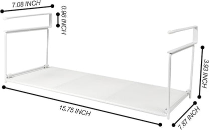 EHKIT Foil and Plastic Wrap Organizer Holder Foldable Under Cabinet Shelf Kitchen Pantry Desk Hanging Storage Rack (White)