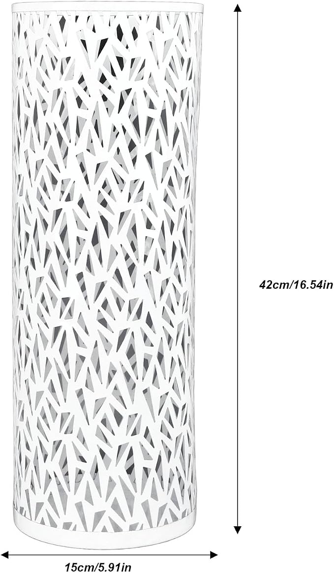 Semme Round Metal Umbrella Holder, and Watertight, Modern Design, Stable for Entryway, Office, Home Use (L)
