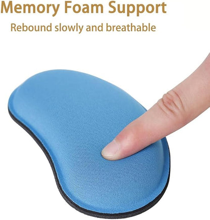 MXCOIRTP Wrist Rest for Mouse, Ergonomic Memory Foam Wrist Cushion Support Pad, Mouse Wrist Pad with Non-Slip Base for Typing Pain Relief, Office, Home, Gaming, Computer, Blue