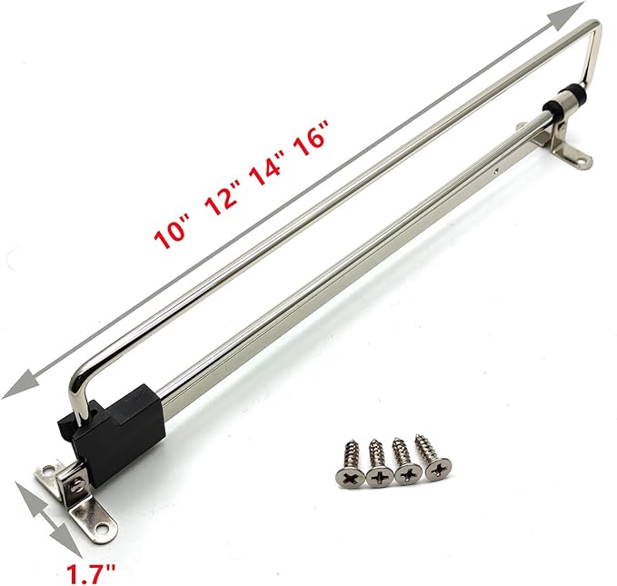 Valet Rod for Closet Pull Out Autuwintor Adjustable Rod for Closet to Hang Clothes with Mounting Screws Cold Rolled Steel Black Silver, Retractable14-Inches,Quantity-2