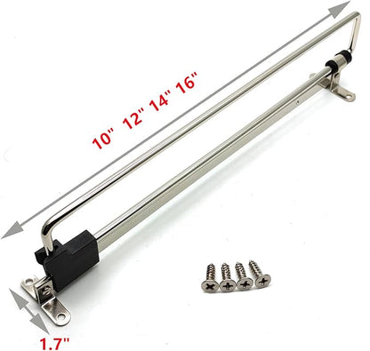 Valet Rod for Closet Pull Out Autuwintor Adjustable Rod for Closet to Hang Clothes with Mounting Screws Cold Rolled Steel Black Silver, Retractable14-Inches,Quantity-2