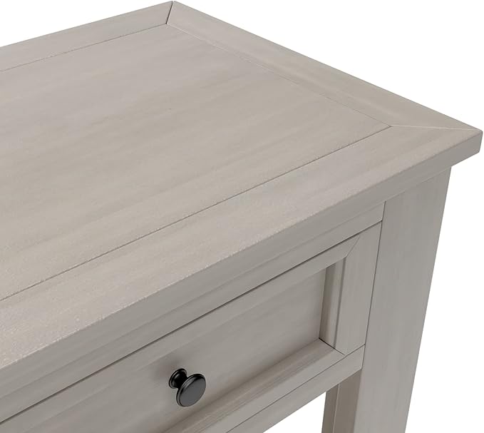 LKTART Solid Wood Console Table,Long Sofa Table Entryway Table with 4 Drawers and Bottom Shelf for Hallway Living Room Couch Table,Easy Assembled (63" Gray Wash)