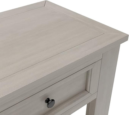 LKTART Solid Wood Console Table,Long Sofa Table Entryway Table with 4 Drawers and Bottom Shelf for Hallway Living Room Couch Table,Easy Assembled (63" Gray Wash)