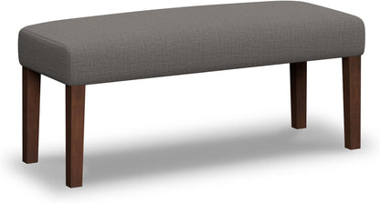44" Bedroom Bench, Fabric End of Bed Bench, Entryway Benches, Upholstered Ottoman Bench with Wood Legs for Kitchen, Indoor, Living Room and Hallway (Brown)