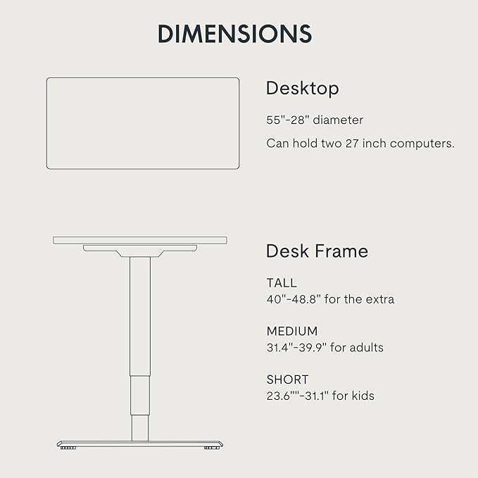 FLEXISPOT E6 3-Stage Dual Motor Electric Standing Desk 55 x 28 Sit Stand Up Desk, Holds 220 lbs, Adjustable Height w/Memory Presets, One-Piece Black Desktop & White Frame, Ships in 2 Boxes