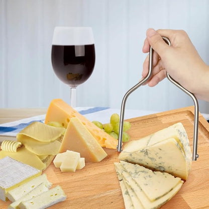 Cheese Slicer & Cheese Cutter Stainless Steel Cheese Slicers with Wire | Cheese Cutter Wire & Butter Slicer - 2PCS