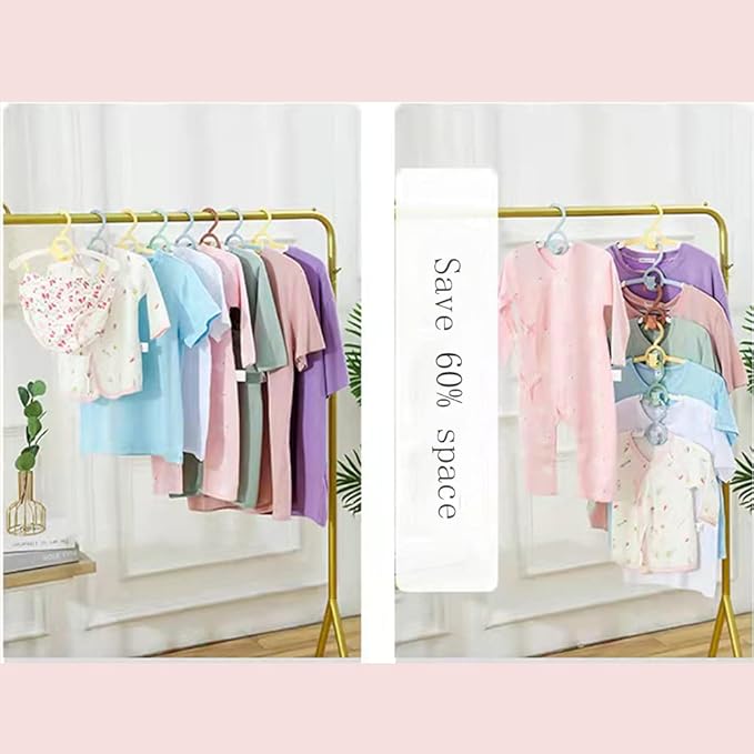 JSF Baby Hangers,20 Pack Baby Clothes Hangers for Closet Kids,Save Space Plastic Hangers Toddler Infant Nursery Child Small Children(Grey)