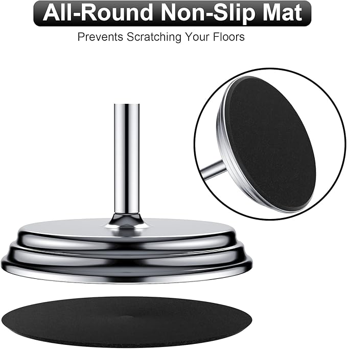 KASUNTO Toilet Paper Holder with Rustproof, Metal Free Standing Toilet Paper Stand Storage for Bathroom, Tissue Paper Roll Holder for Bathroom Accessories (Polished Chrome)