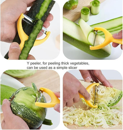 Carrot Peelers, Kitchen Vegetable Peeler Set, Including orange peeler, Corn Peeler, Corn Stripper, Potato, Apple Peelers, Y Peeler for Veggie & Fruit(Color-1) 6 Pcs