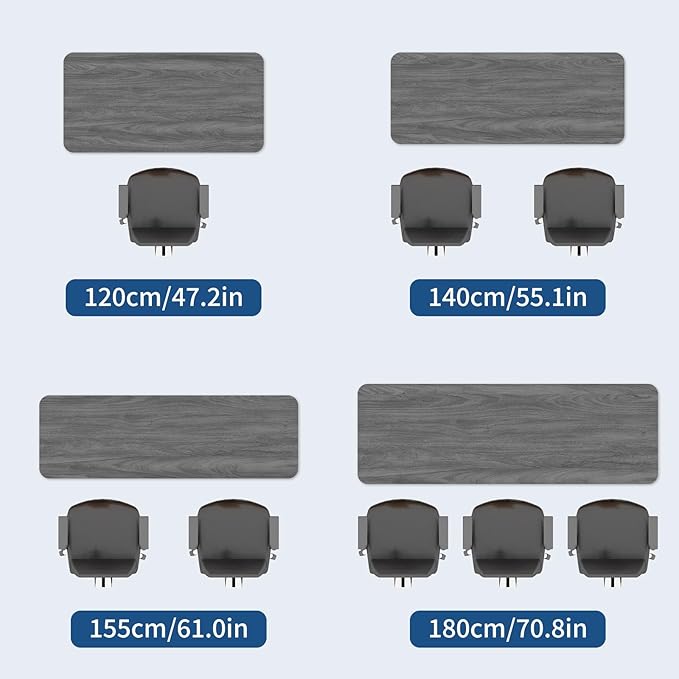 4Packs Folding Conference Table with Silent Wheels,Mobile Flip Top Meeting Room Table for Office Training and Classroom,Foldable Modular Rolling Desk for Home Office,Gray Space-Saving Rectangular