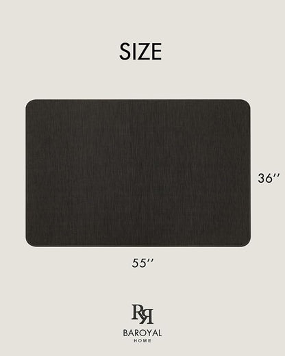 BARoyal Office Chair Mat for Hardwood Floor Under Desk Computer Rolling Chair Mat for Wood/Tile Floor Non-Slip Heavy Duty Desk Rug PVC Plastic Hard Floor Protector 36"x 55" (Espresso)