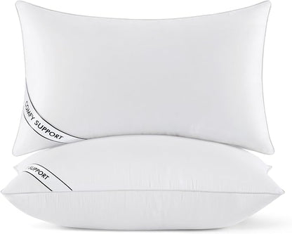 MIULEE 12x20 Inch Pillows Inserts, Pack of 2 Down Alternative Virgin Filling Comfy Support Throw Pillows for Sofa Couch Bed