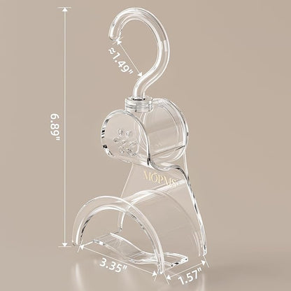 Crystal Clear Purse Hanger Closet 3-Piece Set, Luxury Bag Hanger for Closet with 360-Degree Rotation, Heavy-Duty ABS Purse Hooks Holder Handbag Organizer for Saving Space
