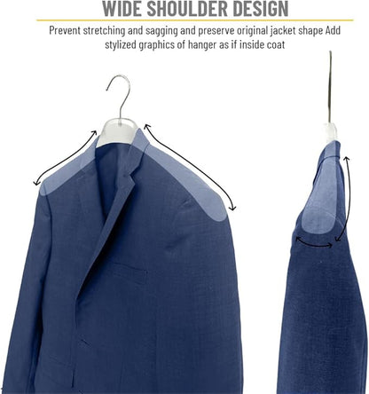 All Hung Up Hangers Plastic Coat Hangers, Clothes Hangers (Smokey Clear, 100pk)