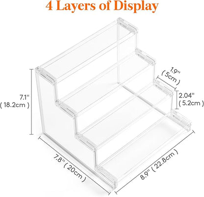 Lifewit Perfume Organizer, Bedroom Decor, Cologne Cupcake Stand, Tool-Free Assembly, Makeup Display Shelf for Vanity Bathroom Counter Storage, Clear, 23 cm/9", 2 Pcs