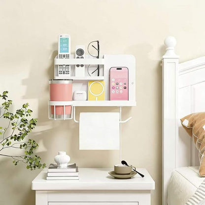 Floating Bedside Wall Organizer & Dorm Decor | Wall Mount Essential Wall Nightstand Bed Shelf for Remote Control Holder, Cool Teen Girls Trendy Stuff, Room Organization