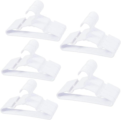 100 pcs White Baby Nursery Closet Hangers,Non-Slip Laundry Infant Pant Hanger for Newborn Clothes,Ultra-Thin Child Coat Hanger for Girl Boy Toddler Kids