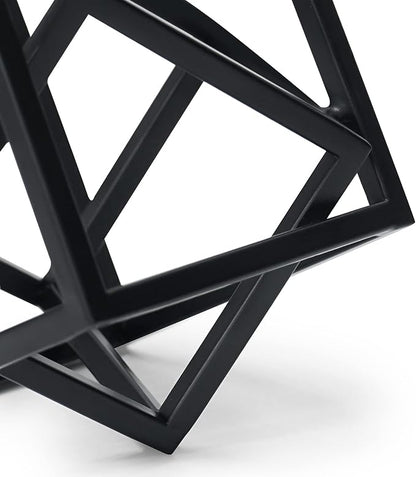 DreamsEden Small Geometric Sculpture, Metal Cube Decorative Ornaments Modern Home Decor Accent