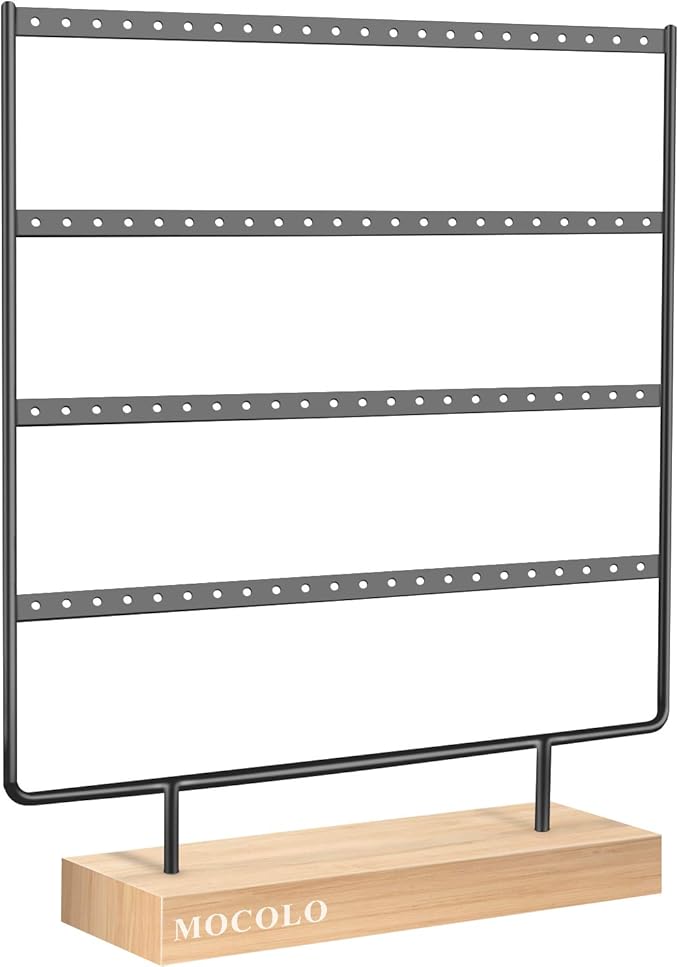 Mocolo Earring Holder Stand, Earring Organizer Display Holder Stand for Hanging Earrings(88 Holes & 4 Layers)