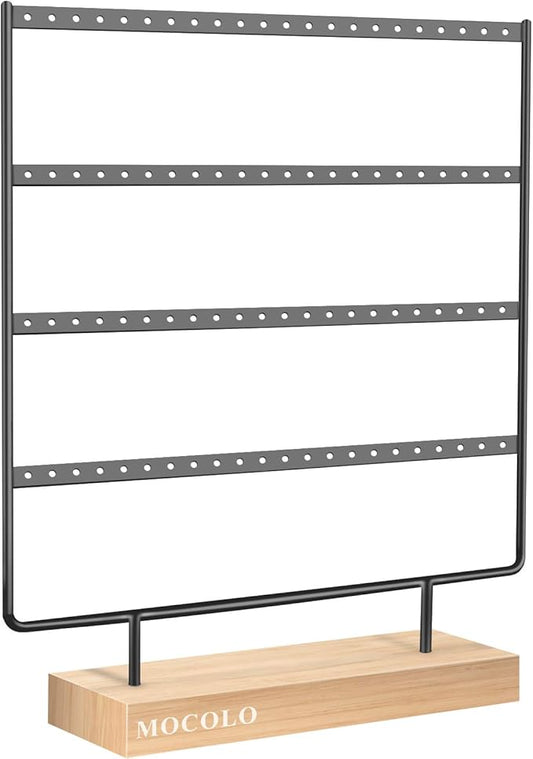 Mocolo Earring Holder Stand, Earring Organizer Display Holder Stand for Hanging Earrings(88 Holes & 4 Layers)
