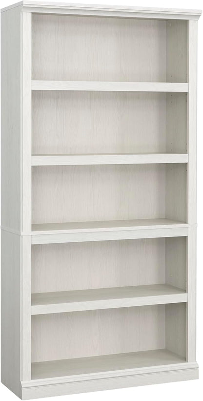 Sauder 5 Tier Book Shelf Wooden Bookcase Multipurpose Bookshelf for Home Office, Living Room, in Glacier Oak