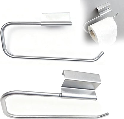 2PCS 12.4 Inch Cabinet Door Paper Towel Holder, Under Sink Mount Paper Towel Rack Organizer for Kitchen Bathroom Laundry Room Camper, Tissue Storage
