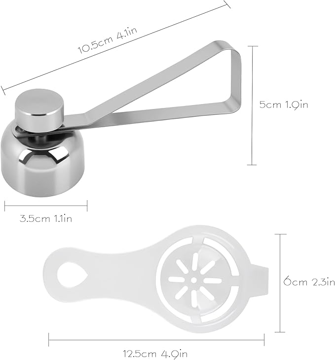 SHIDOW Egg Cracker Topper Set, Soft Hard Boiled Eggs, Egg Cutter, Egg Whacker, Egg Hammer Touch Egg Opener, Egg Separators for Raw, Soft, Hard Boiled Eggs (Style B)