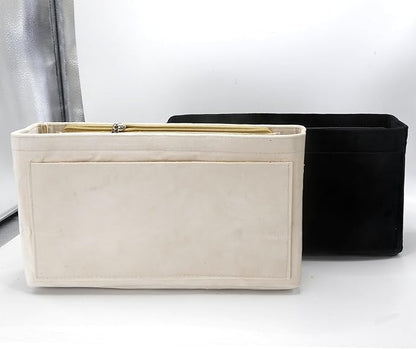 Purse Organizer Insert, Suede Bag Organizer Handbag Tote Shaper, Suede Material, Soft and Non Damaging Bag (Beige, Medium)