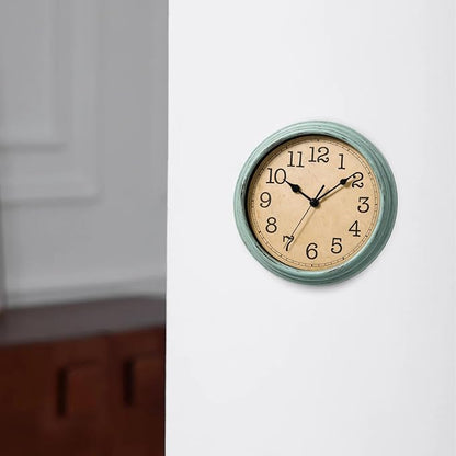 Wall Clock, 9 Inch Silent Wall Clocks Battery Operated, Decorative Clocks for Kitchen Living Room, Bedroom (Teal)