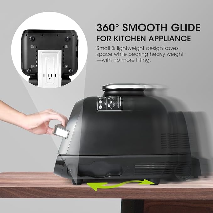 Aieve Black Appliance Slider, 16 Pcs Self Adhesive Appliances Sliders Countertop Caster Wheels, Kitchen Essentials Organization Home Must Have Gadgets