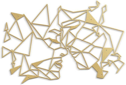 SIGNLEADER Metal Wall Art Decor Sisterly Love Modern Abstract Wall Sculpture Hangings Home Decoration for Living Room, Bedroom, Bathroom, Kitchen, Outdoor - 24" Gold