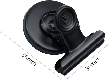Grtard 60 Pack Magnetic Clips Heavy Duty, Black Magnet Clips for Fridge, Refrigerator Magnets, Strong Magnetic Clip, Scratch Free Magnets with Clip for Whiteboard, Refrigerator, Cruise, Locker