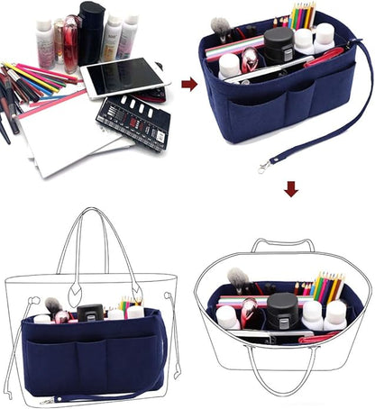 LEXSION Felt Insert Bag Organizer Bag In Bag For Handbag Purse Organizer Fits Speedy Neverful