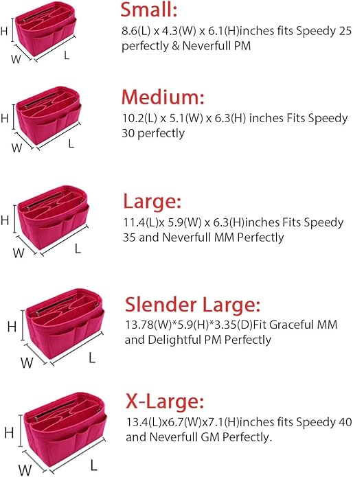 LEXSION Felt Insert Bag Organizer Bag In Bag For Handbag Purse Organizer Fits Speedy Neverful