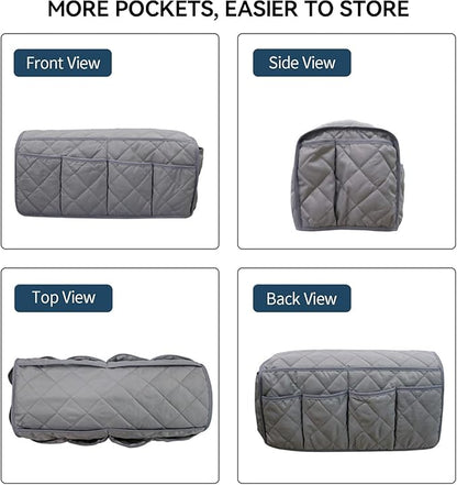 MEHIDFY Armchair Caddy, Waterproof Sofa Armrest Organizer, Non Slip Recliner Organizer, Remote Holder for Recline, Recliner Caddy with 14 Pockets Storage for TV Remote, Phone, Magazine (Grey)