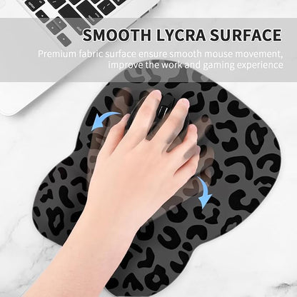 EooCoo Ergonomic Mouse Pad with Wrist Support, Mousepad with Memory Foam Wrist Rest and Non-Slip Base for Computer, Cafe, Home & Office, 9.64 x 8.26 in Office Desk Accessories